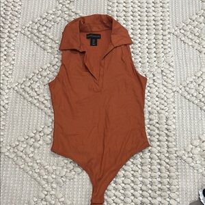 House of Harlow 1960 Rust Sleeveless Bodysuit S